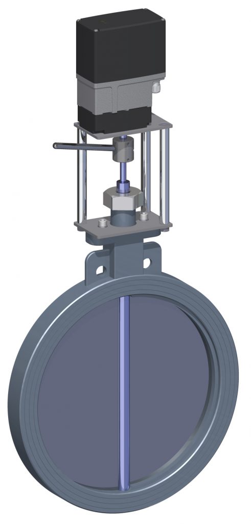 Komplettaufbau Drosselklappe mit Elektroantrieb Komplettarmaturen